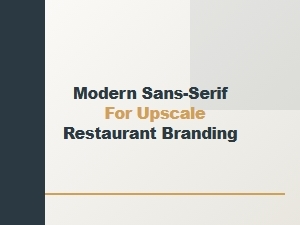 Sans-Serif Fonts for Elegant Restaurant Branding